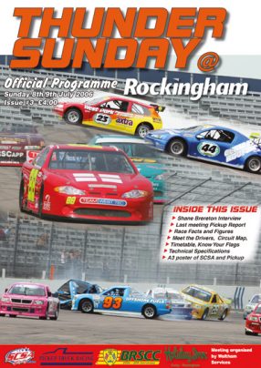 Thunder Sunday Rockingham Programme 8th/9th July 2006