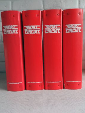 Short Circuit Magazine Binders bright red (Job lot of 4)